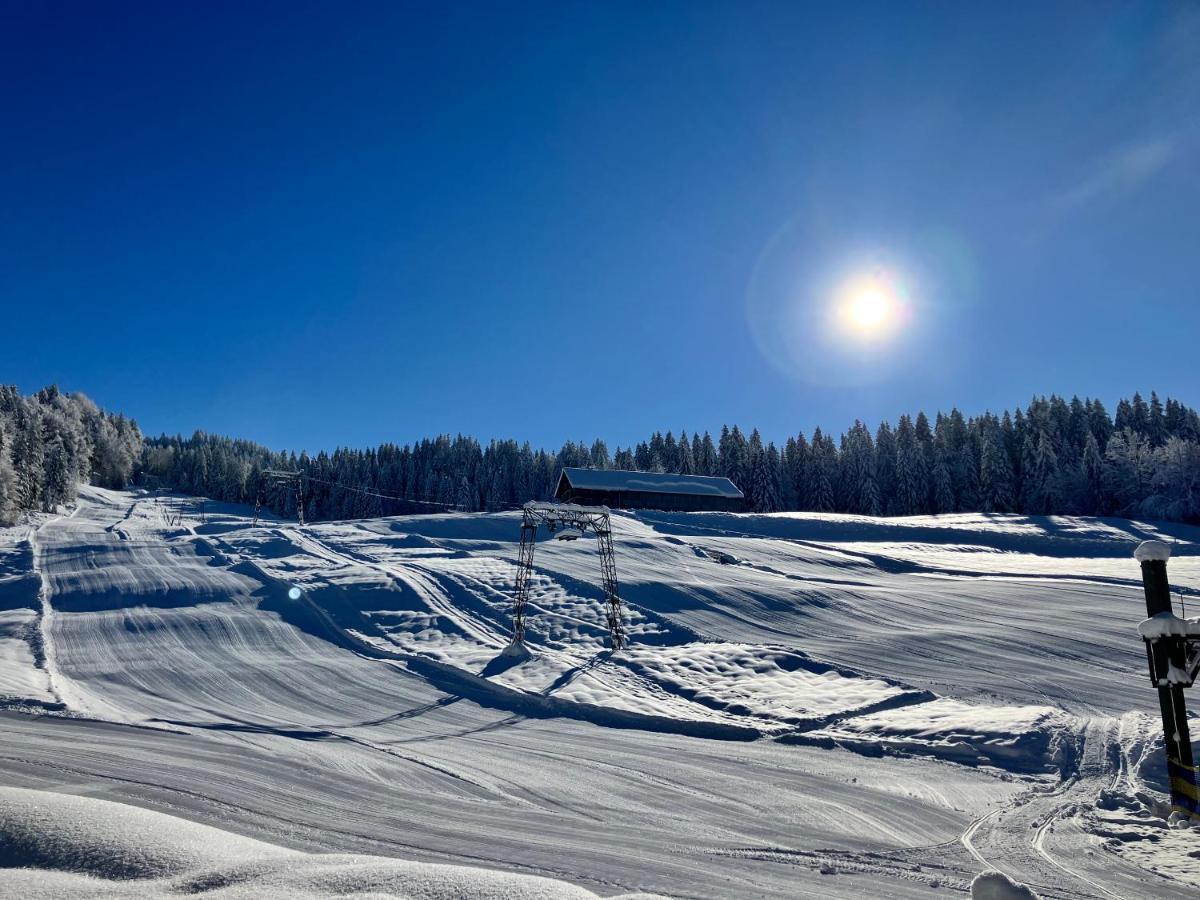 Ferienwohnung Bergblick Am Rande Der Wildnis Sibratsgfäll Buitenkant foto