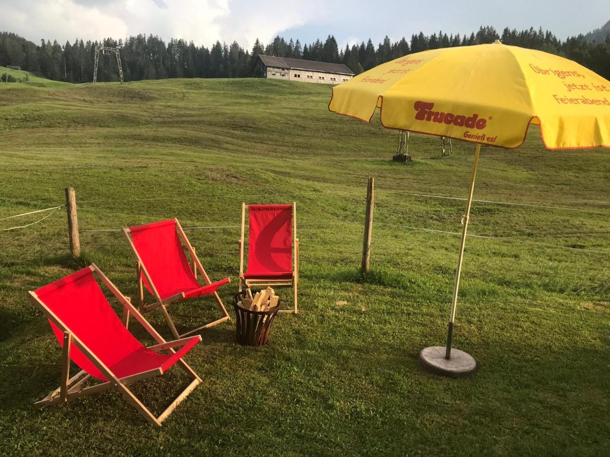 Ferienwohnung Bergblick Am Rande Der Wildnis Sibratsgfäll Buitenkant foto